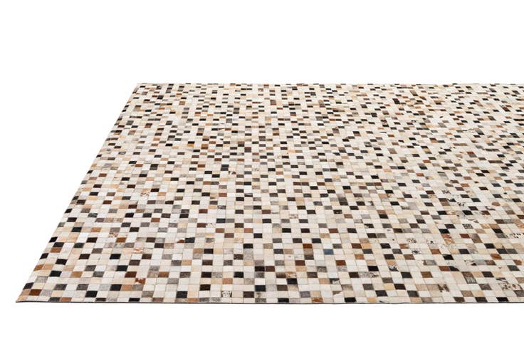 Detail image of 8' 1 x 9' 11 Cowhide - Patchwork Rug