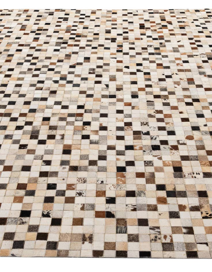 Detail image of 8' 1 x 9' 11 Cowhide - Patchwork Rug