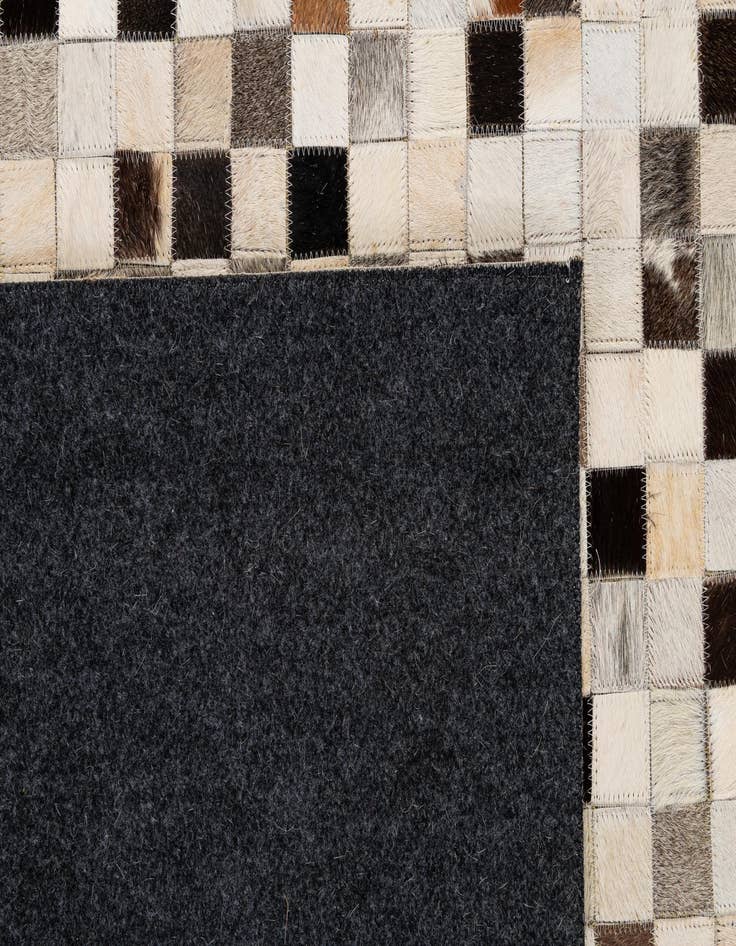 Detail image of 8' 1 x 9' 11 Cowhide - Patchwork Rug