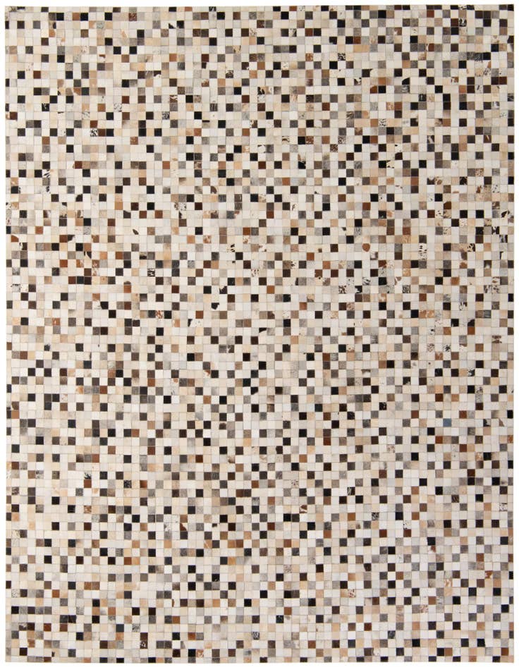 Detail image of 8' 1 x 9' 11 Cowhide - Patchwork Rug