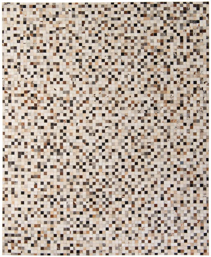 Detail image of 8' 1 x 9' 11 Cowhide - Patchwork Rug