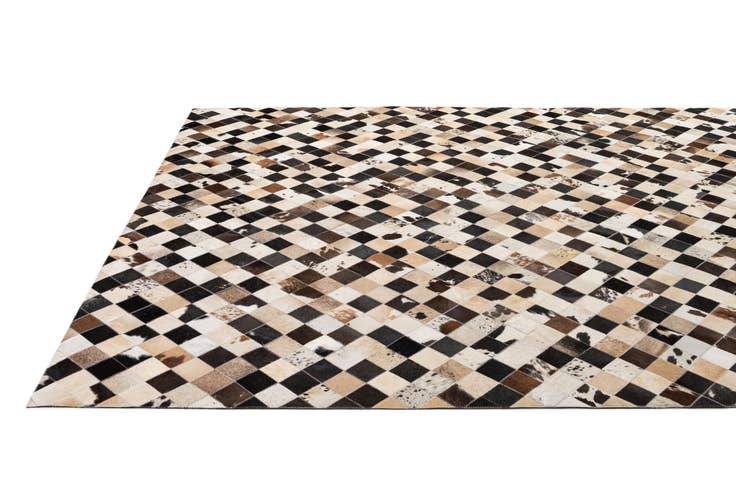 Detail image of 7' 11 x 9' 11 Cowhide - Patchwork Rug