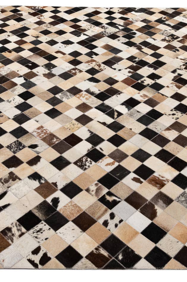 Detail image of 7' 11 x 9' 11 Cowhide - Patchwork Rug