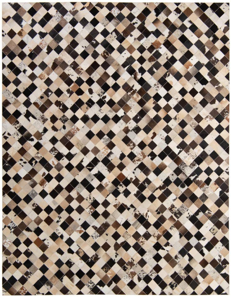 Detail image of 7' 11 x 9' 11 Cowhide - Patchwork Rug