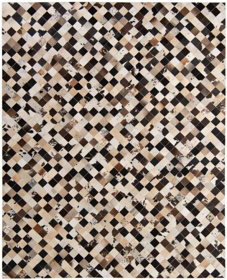 Detail image of 7' 11 x 9' 11 Cowhide - Patchwork Rug
