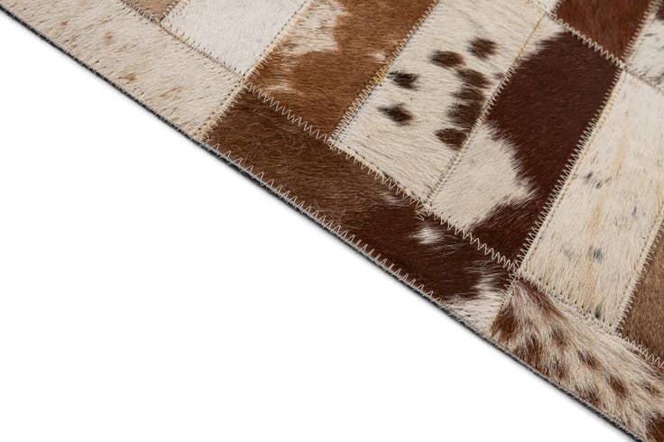 Detail image of 8' 2 x 10' Cowhide - Patchwork Rug