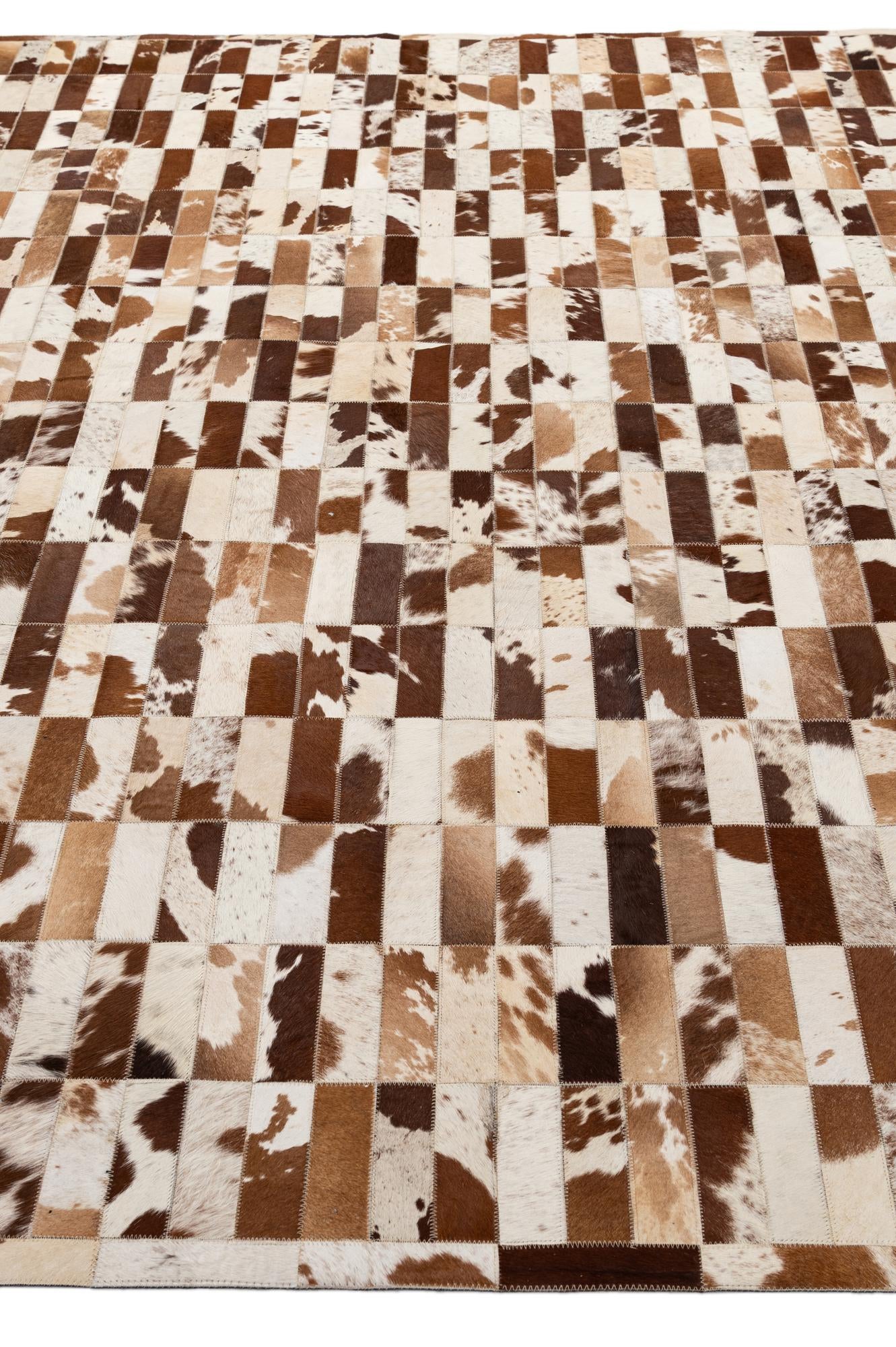 8' 3 x 9' 11 Cowhide - Patchwork Rug