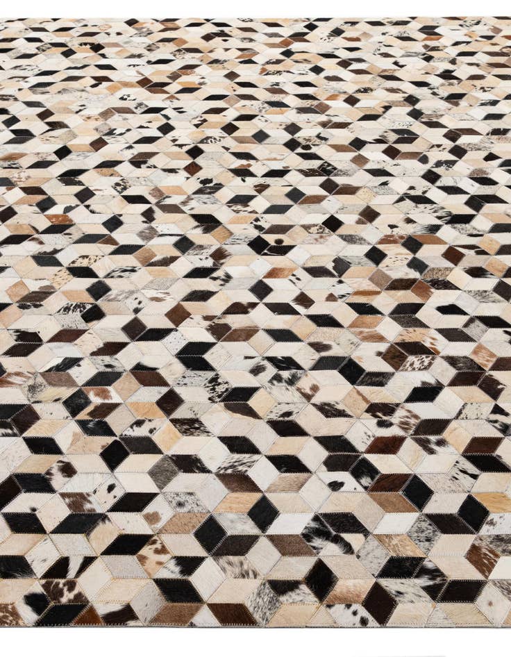 Detail image of 8' x 9' 11 Cowhide - Patchwork Rug