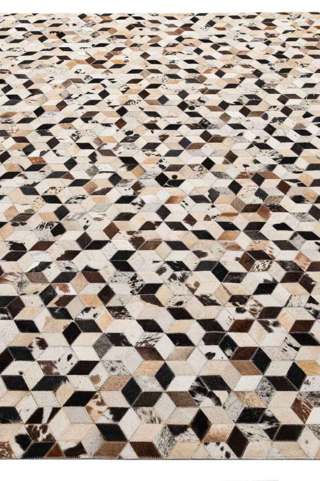 Detail image of 8' x 9' 11 Cowhide - Patchwork Rug
