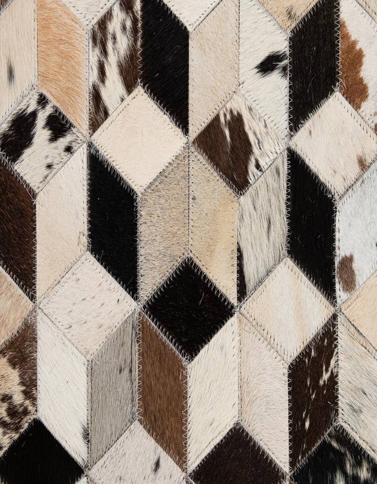 Detail image of 8' x 9' 11 Cowhide - Patchwork Rug