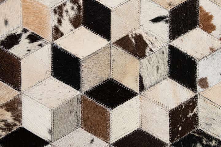 8' x 9' 11 Cowhide - Patchwork Rug
