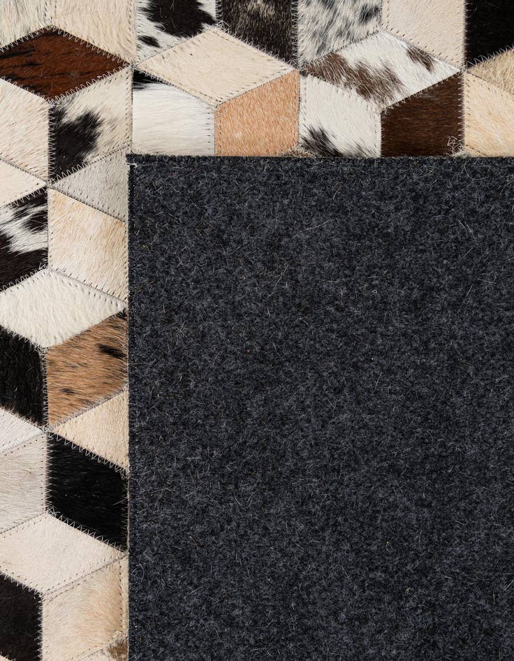Detail image of 8' x 9' 11 Cowhide - Patchwork Rug