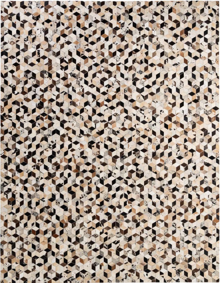 Detail image of 8' x 9' 11 Cowhide - Patchwork Rug