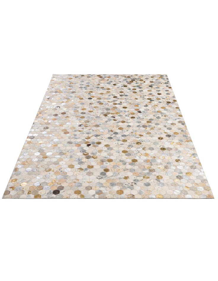 Detail image of 5' 2 x 8' 1 Cowhide - Patchwork Rug