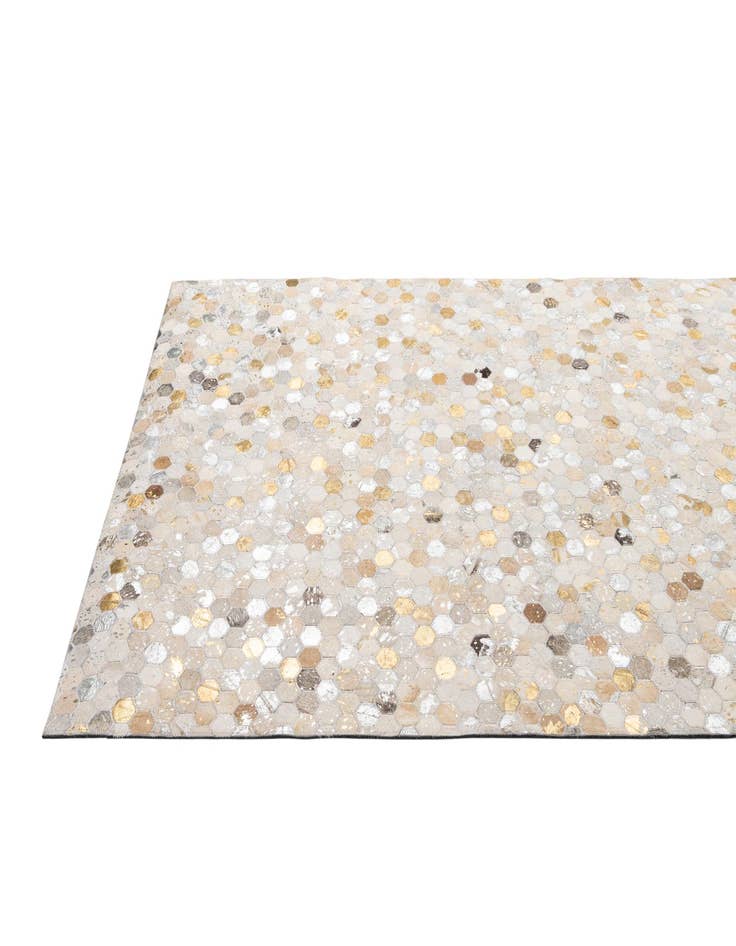 Detail image of 5' 2 x 8' 1 Cowhide - Patchwork Rug