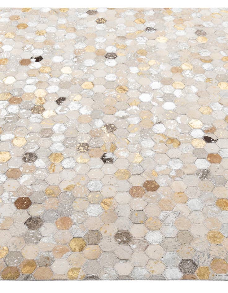 Detail image of 5' 2 x 8' 1 Cowhide - Patchwork Rug