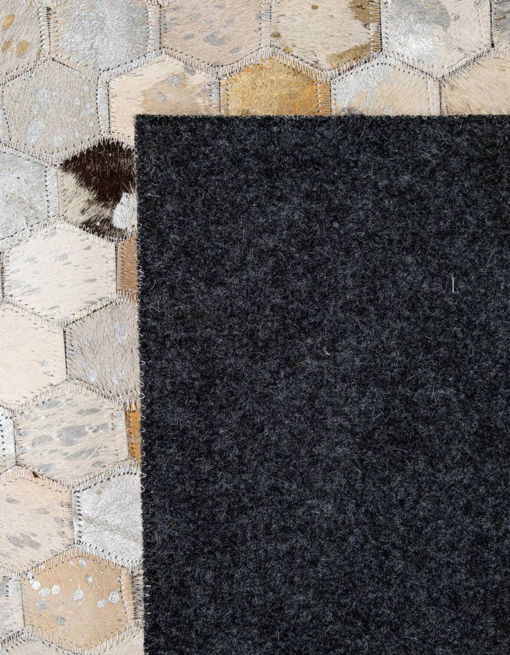 Detail image of 5' 2 x 8' 1 Cowhide - Patchwork Rug