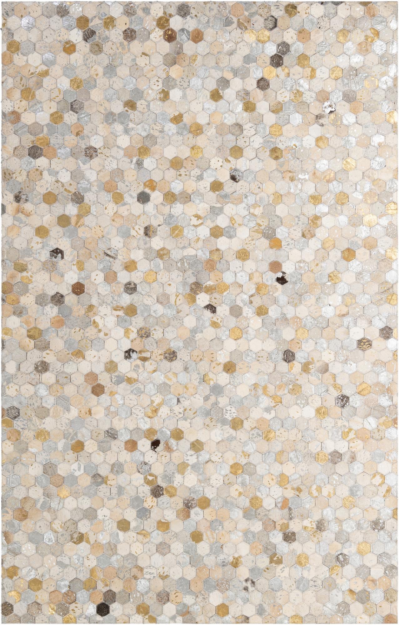 5' 2 x 8' 1 Cowhide - Patchwork Rug