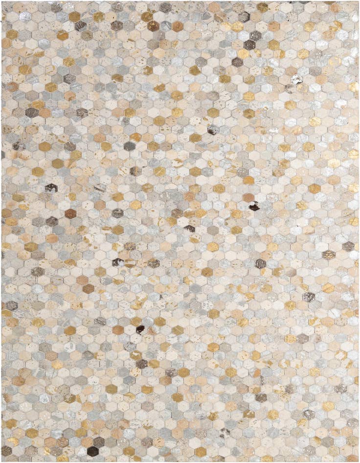 Detail image of 5' 2 x 8' 1 Cowhide - Patchwork Rug