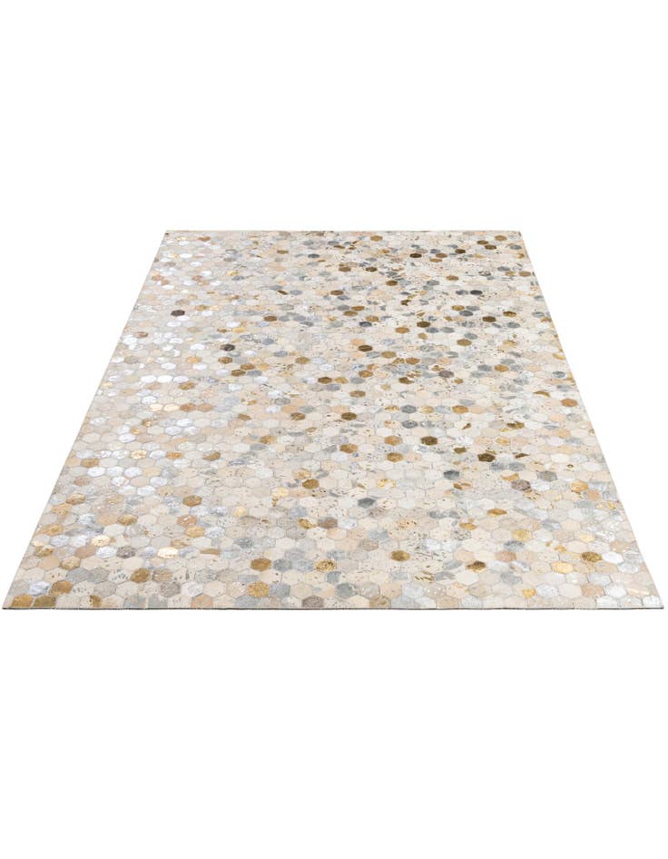 Detail image of 5' 2 x 8' Cowhide - Patchwork Rug