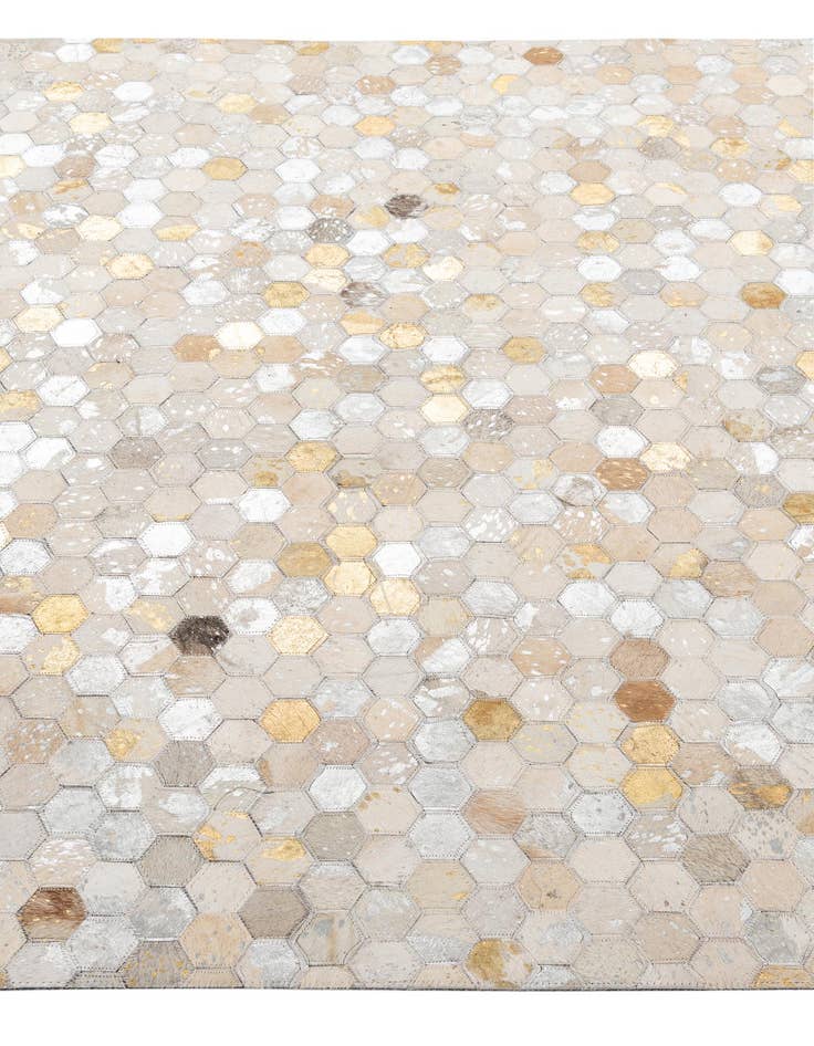 Detail image of 5' 2 x 8' Cowhide - Patchwork Rug