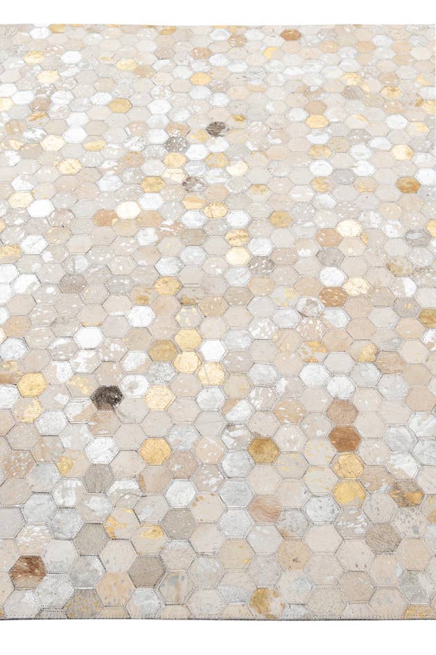 Detail image of 5' 2 x 8' Cowhide - Patchwork Rug