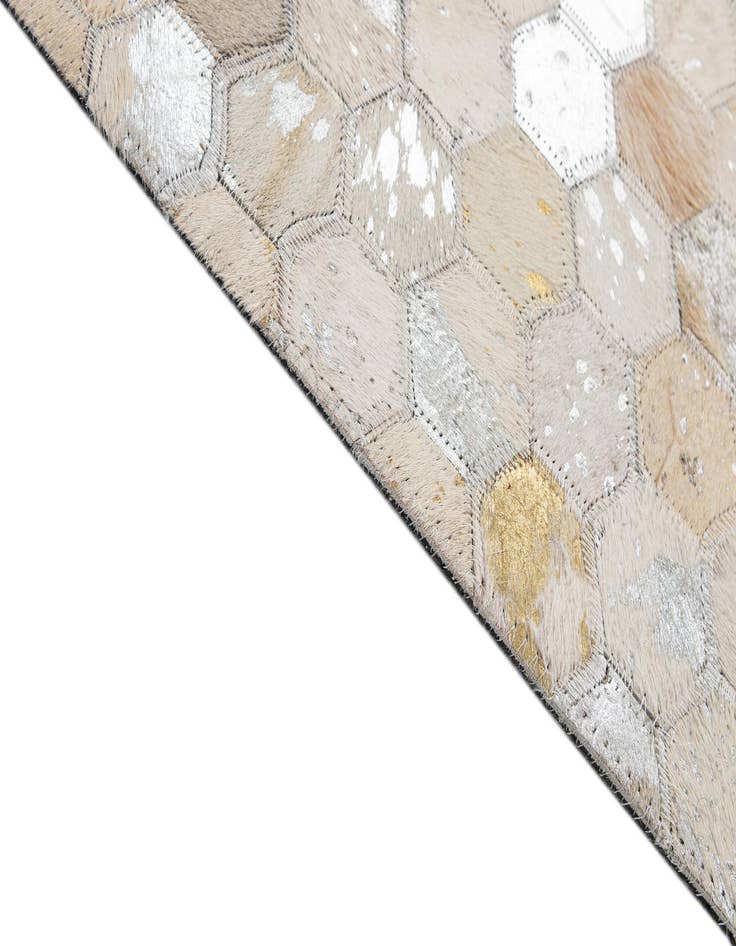 Detail image of 5' 2 x 8' Cowhide - Patchwork Rug