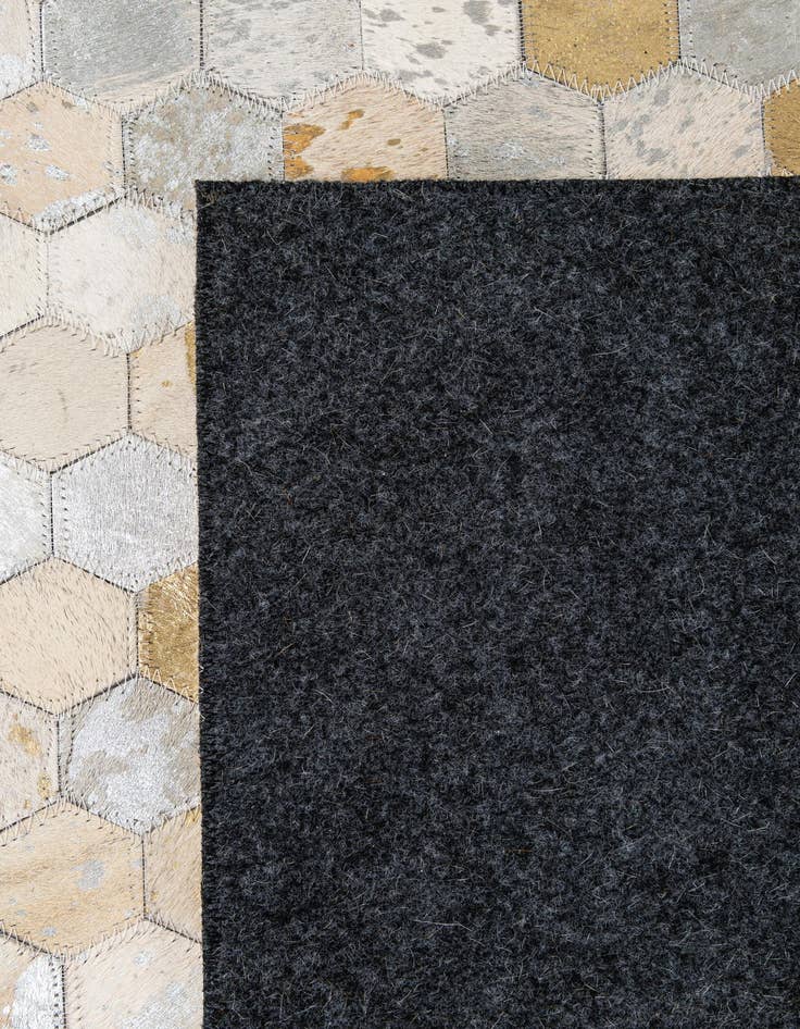 Detail image of 5' 2 x 8' Cowhide - Patchwork Rug