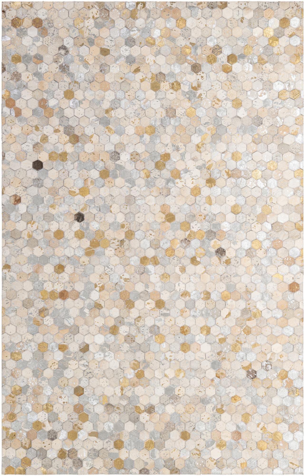 5' 2 x 8' Cowhide - Patchwork Rug