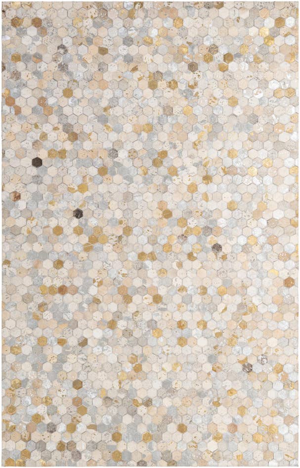 Detail image of 5' 2 x 8' Cowhide - Patchwork Rug