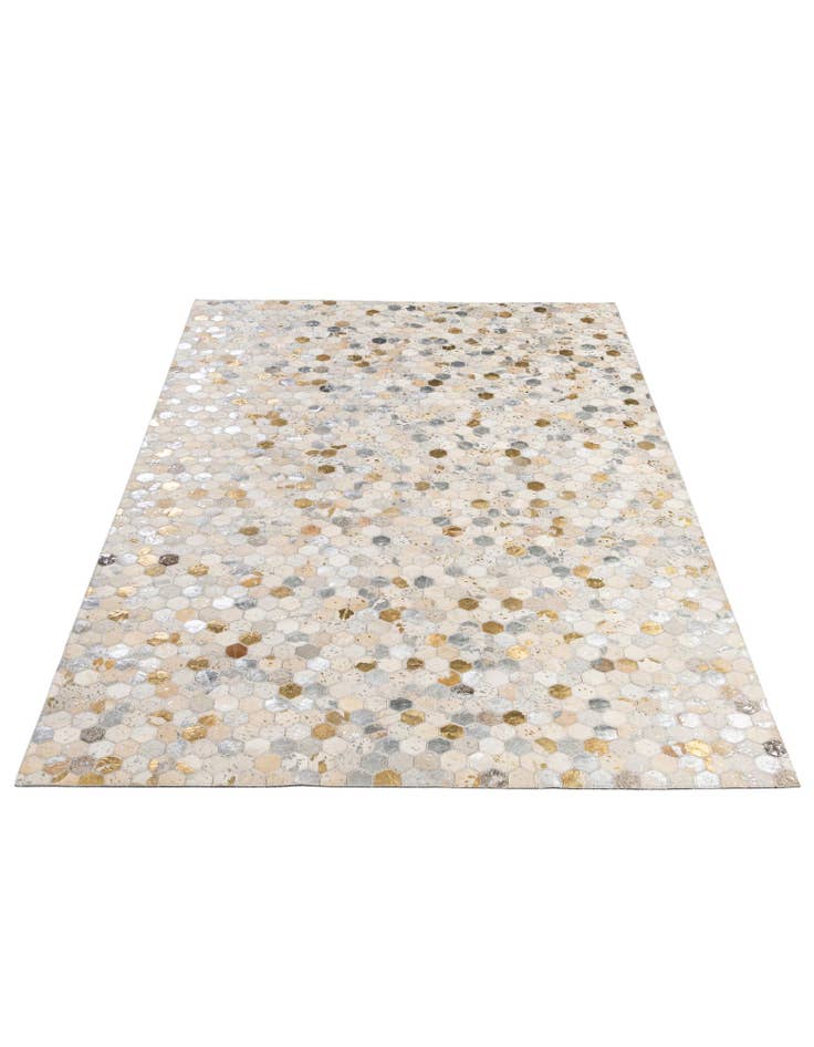 Detail image of 5' 1 x 8' Cowhide - Patchwork Rug