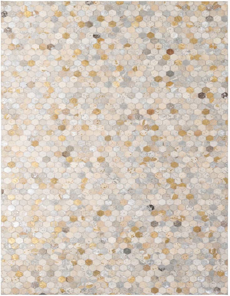 Detail image of 5' 1 x 8' Cowhide - Patchwork Rug