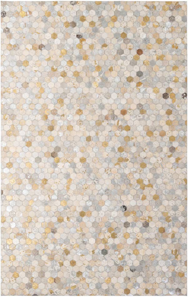 Detail image of 5' 1 x 8' Cowhide - Patchwork Rug