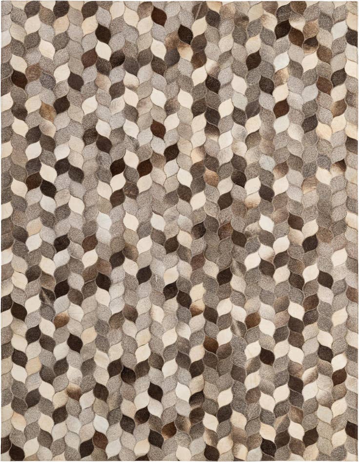 Detail image of 5' 1 x 8' 1 Cowhide - Patchwork Rug
