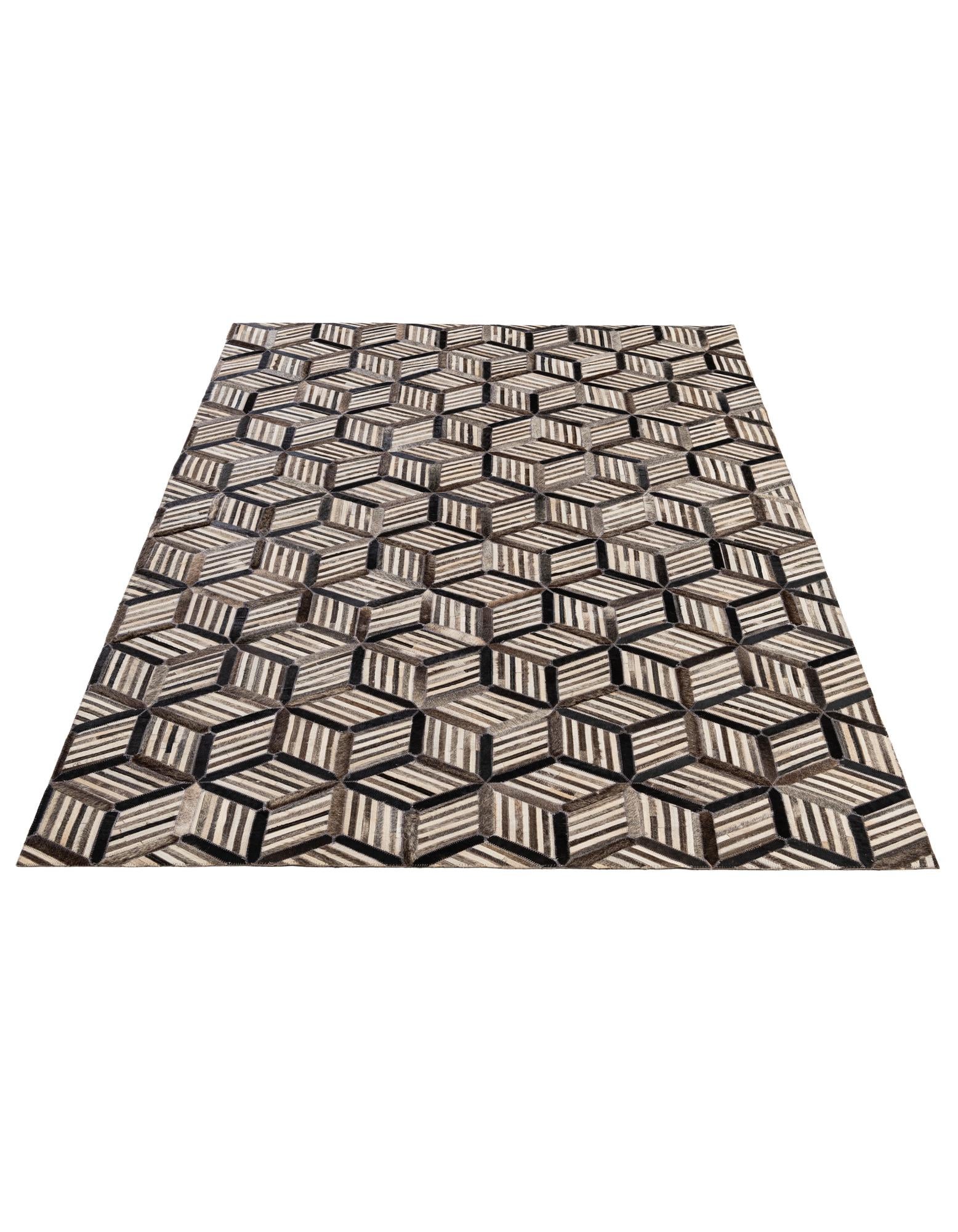 4' 11 x 7' 10 Cowhide - Patchwork Rug