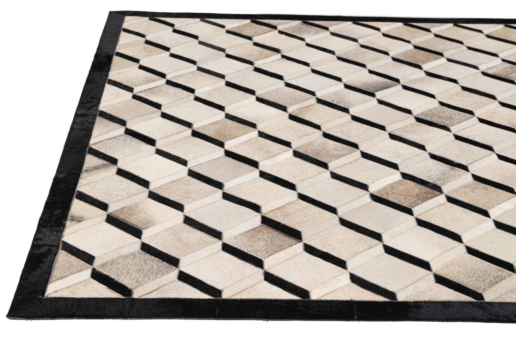 5' x 8' 1 Cowhide - Patchwork Rug