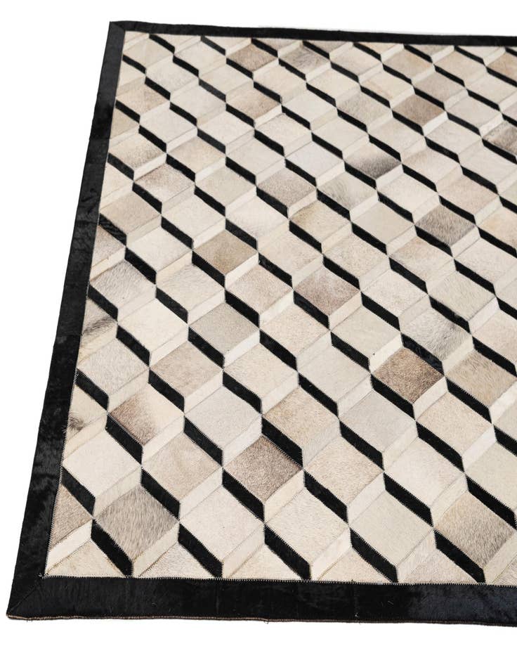 Detail image of 5' x 8' 1 Cowhide - Patchwork Rug