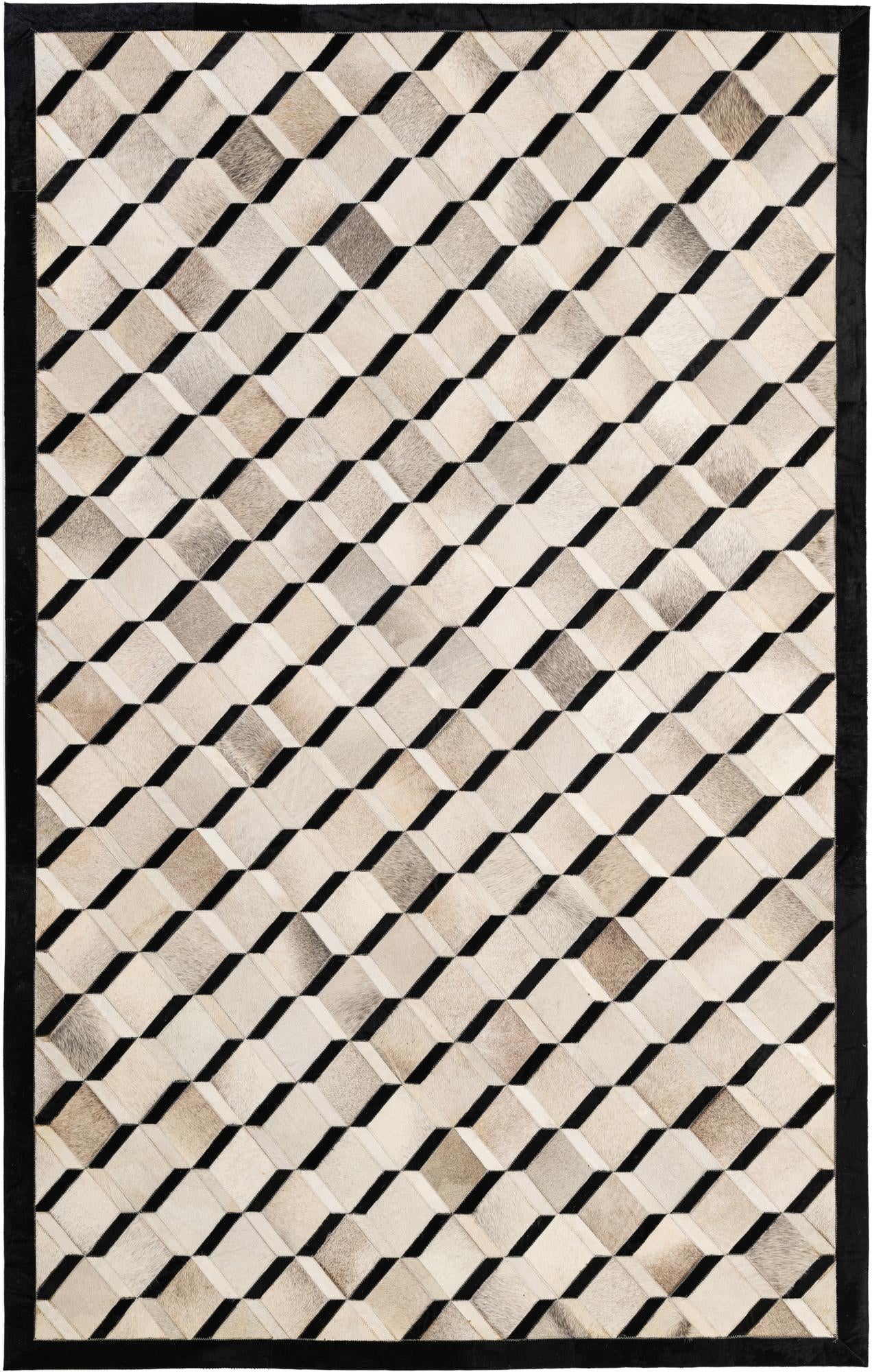 5' x 8' 1 Cowhide - Patchwork Rug