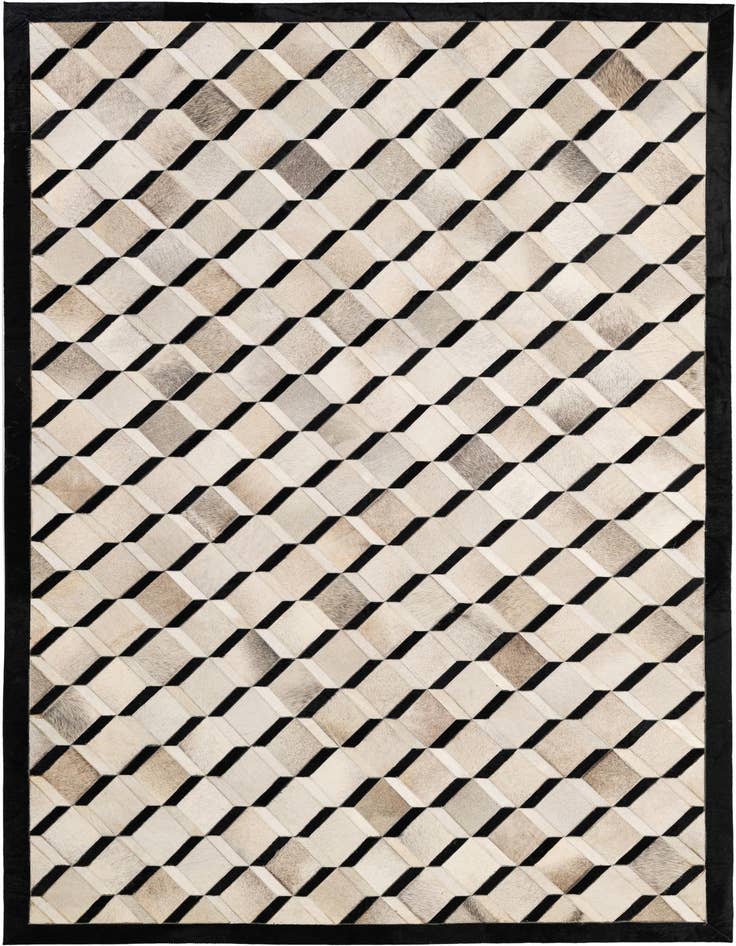 Detail image of 5' x 8' 1 Cowhide - Patchwork Rug