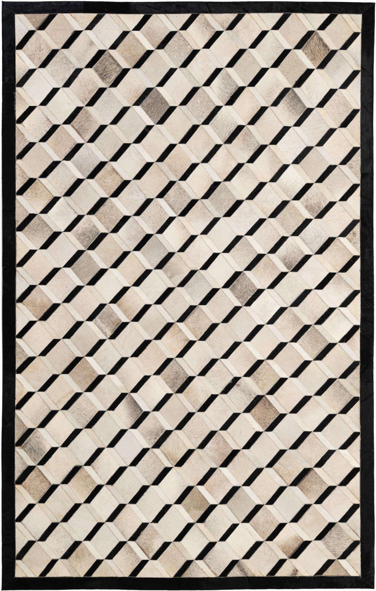 5' x 8' 1 Cowhide - Patchwork Rug