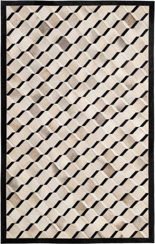 Detail image of 5' x 8' 1 Cowhide - Patchwork Rug