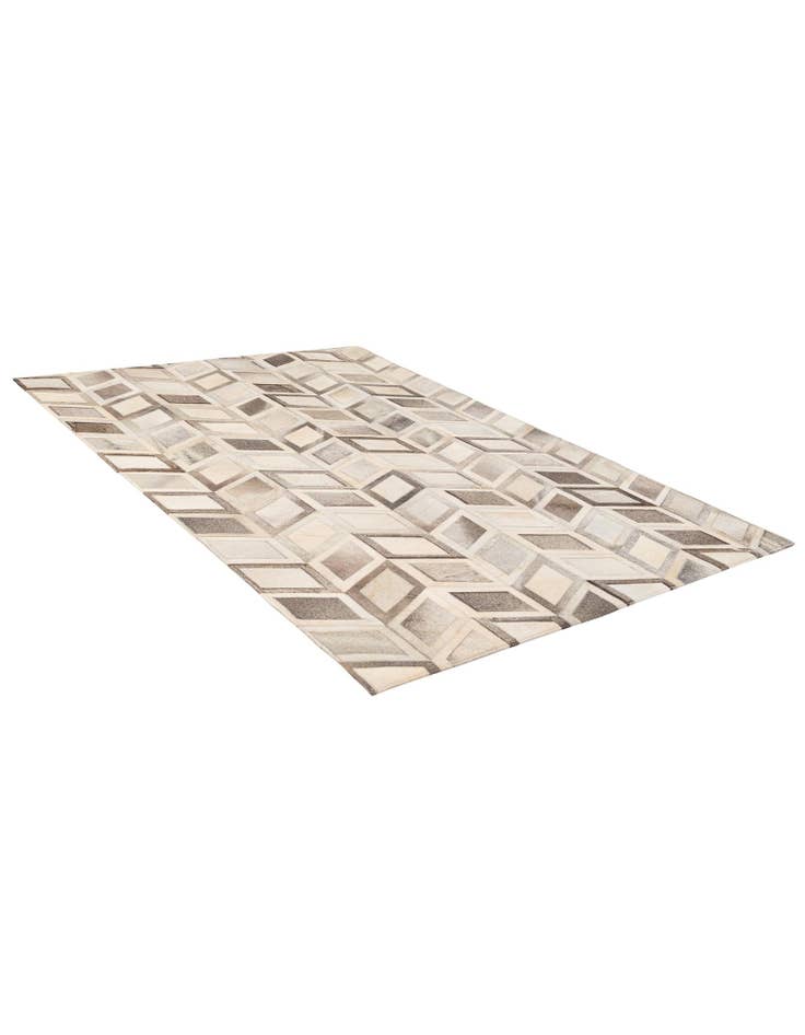 Detail image of 5' 2 x 7' 7 Cowhide - Patchwork Rug