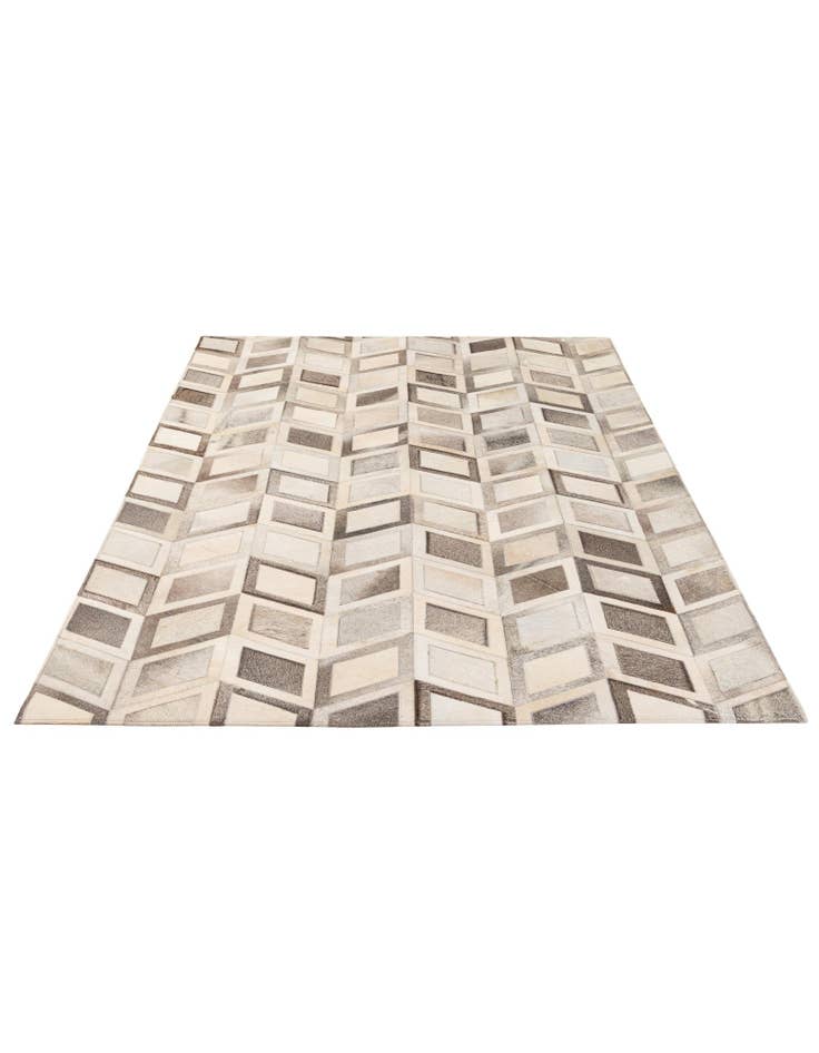 Detail image of 5' 2 x 7' 7 Cowhide - Patchwork Rug