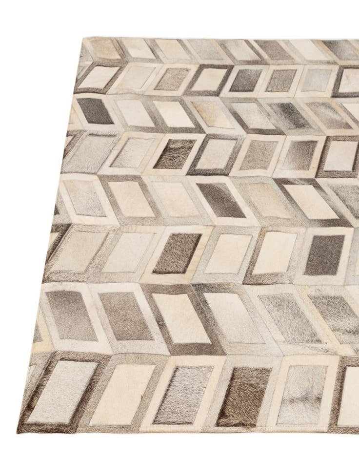 Detail image of 5' 2 x 7' 7 Cowhide - Patchwork Rug