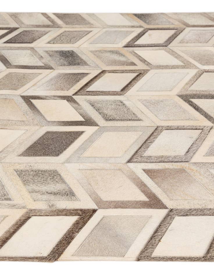 Detail image of 5' 2 x 7' 7 Cowhide - Patchwork Rug