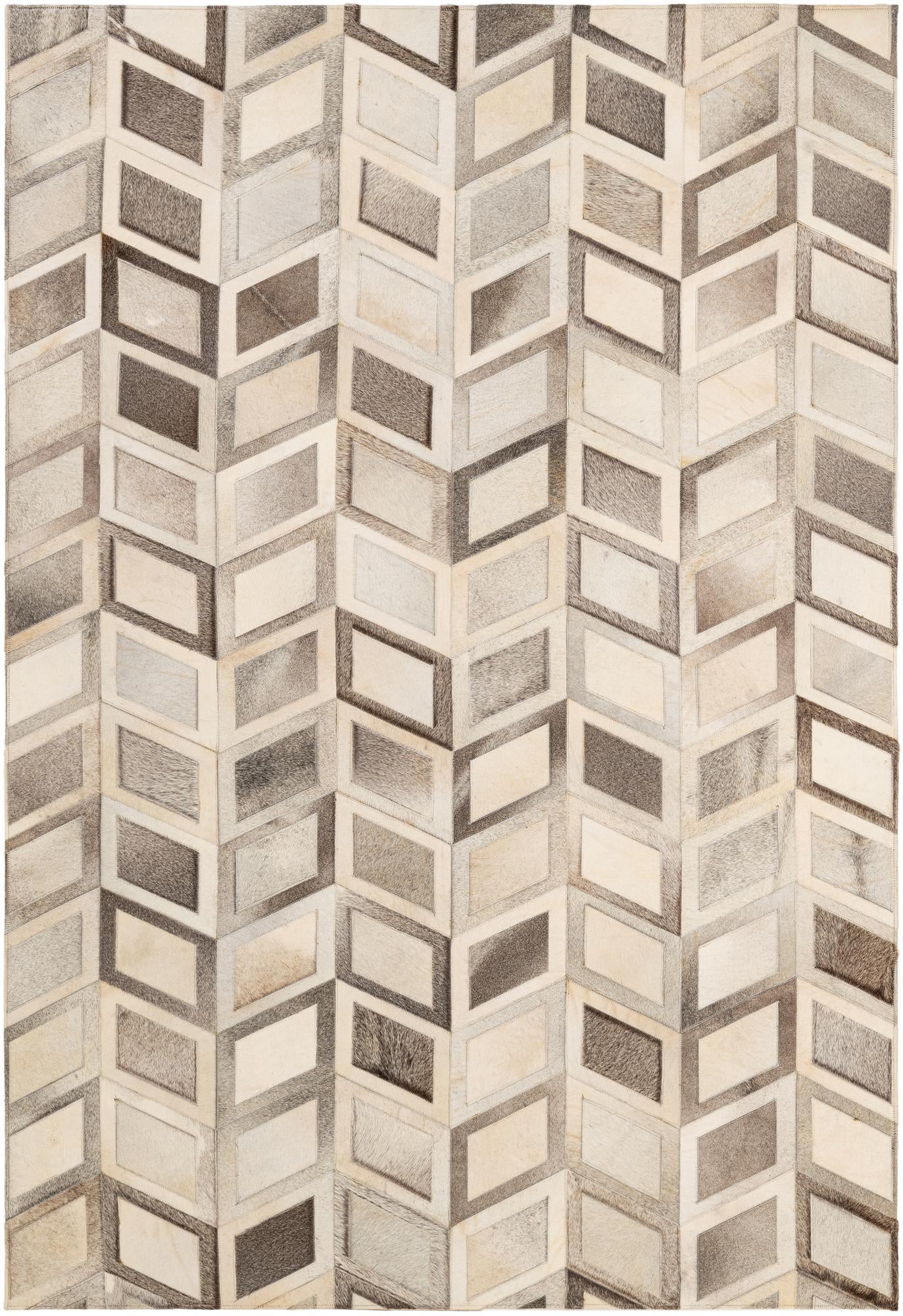 5' 2 x 7' 7 Cowhide - Patchwork Rug