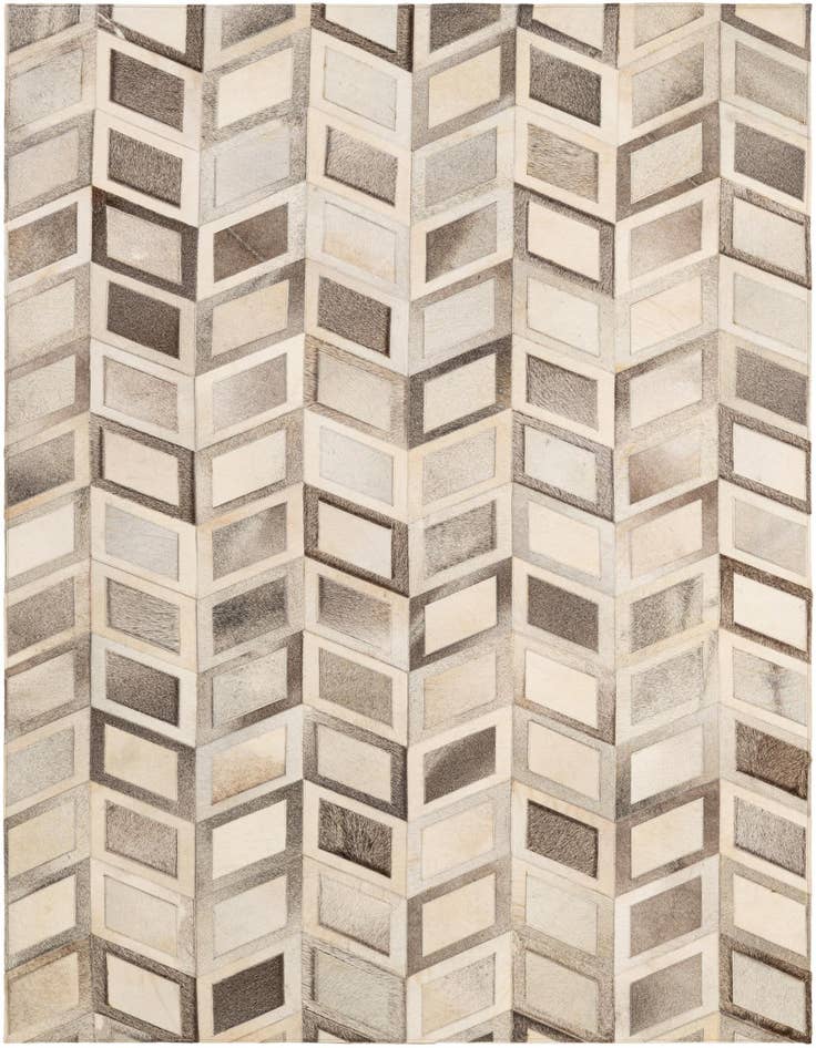 Detail image of 5' 2 x 7' 7 Cowhide - Patchwork Rug