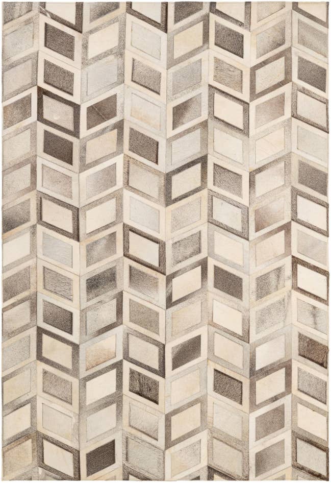 Detail image of 5' 2 x 7' 7 Cowhide - Patchwork Rug