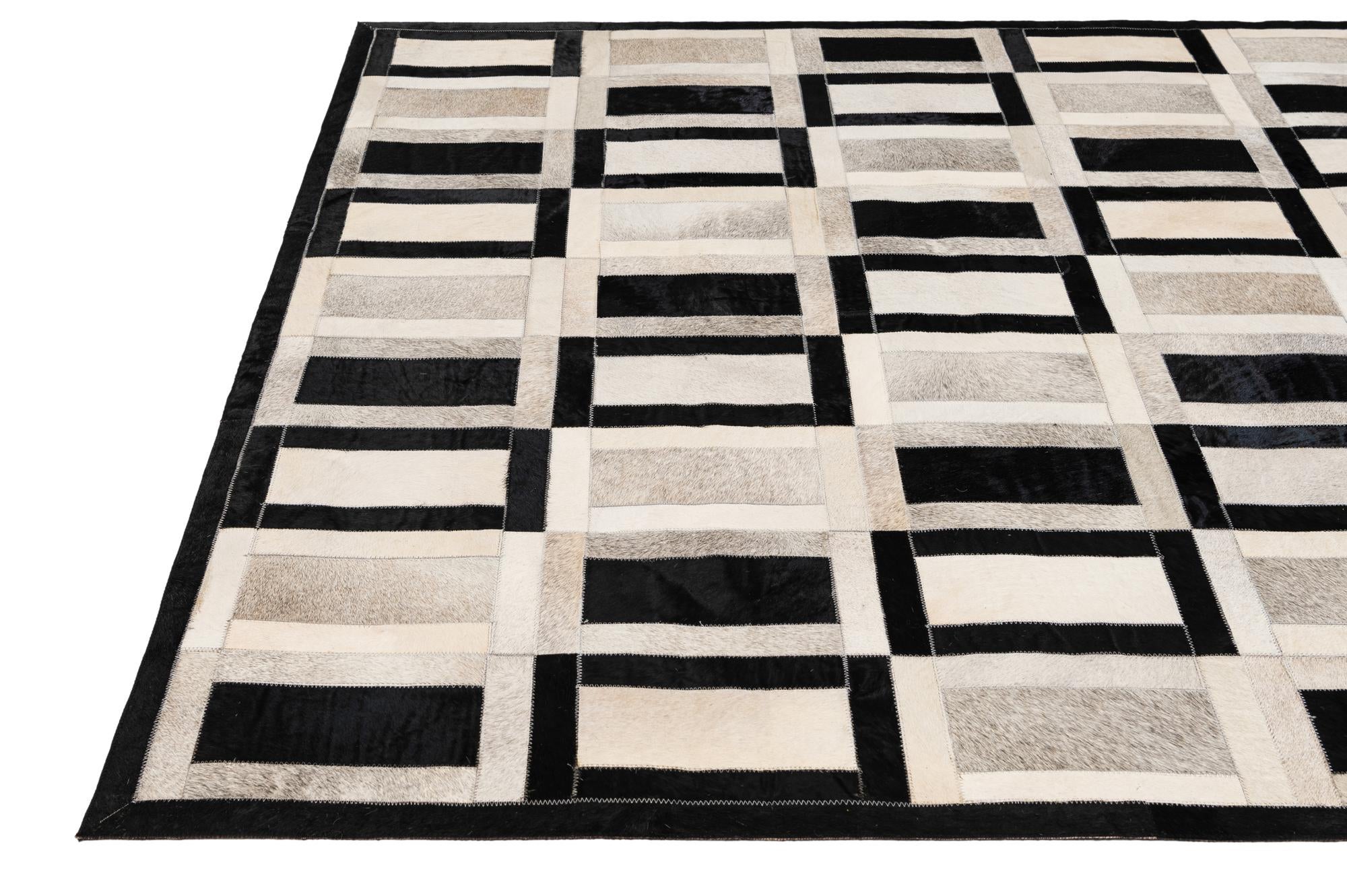 5' 1 x 7' 11 Cowhide - Patchwork Rug