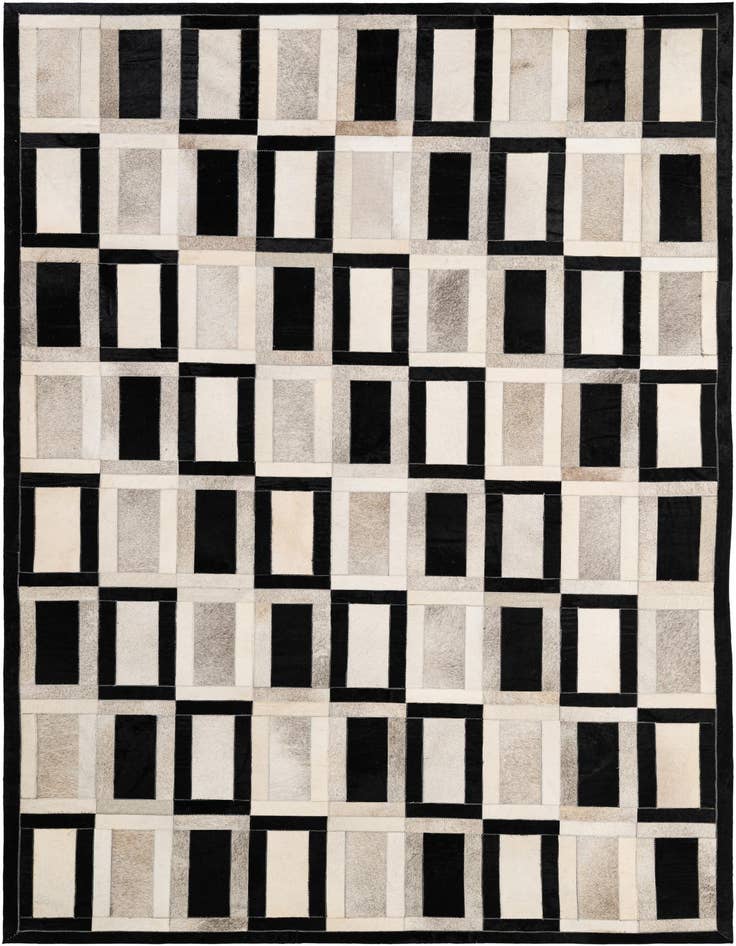 Detail image of 5' 1 x 7' 11 Cowhide - Patchwork Rug